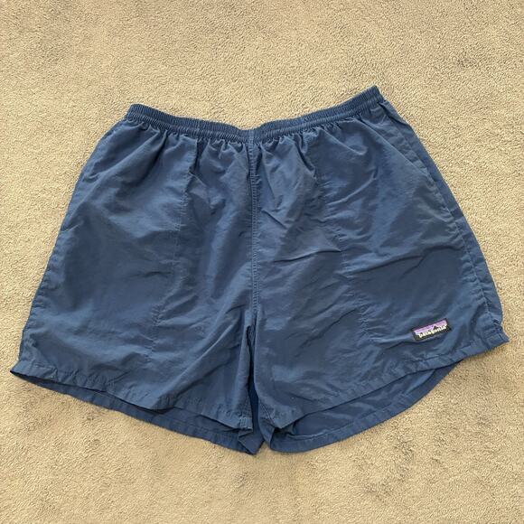 Patagonia Baggies Blue Shorts Elastic Waistband Drawstring Men's Size Large - Picture 1 of 9